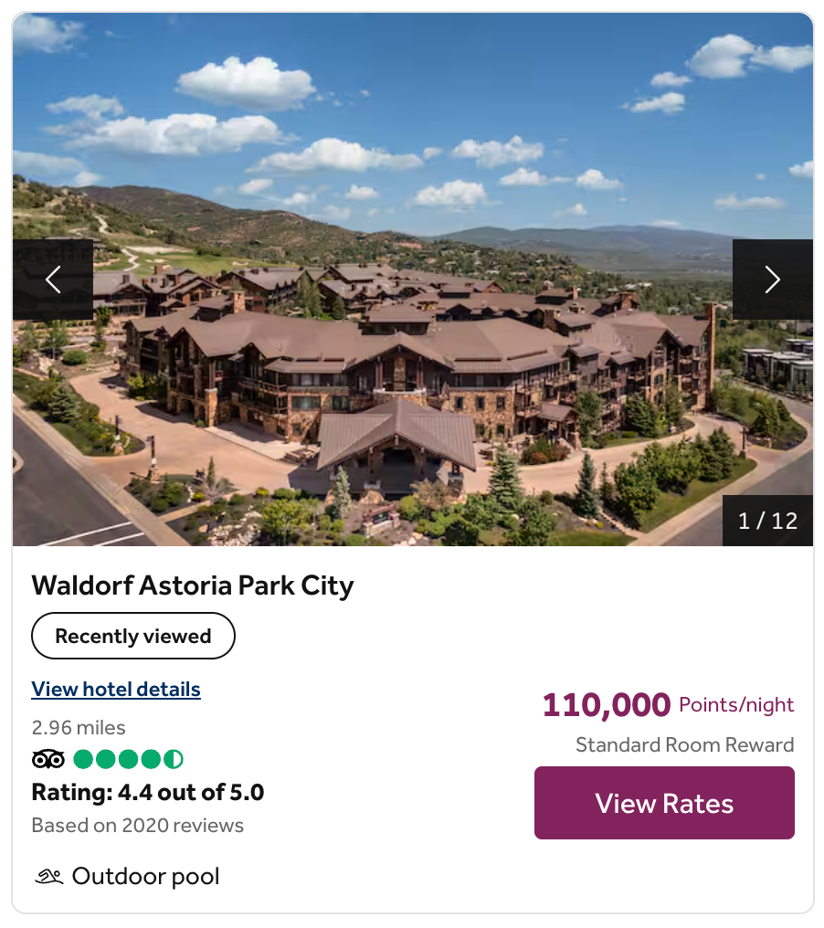 Waldorf Astoria Park City Award Night